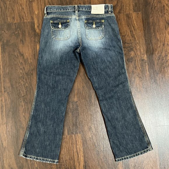 Ralph Lauren Blue Denim Jeans Round Patch Pocket Capri Size: 6 NWT - Picture 7 of 12